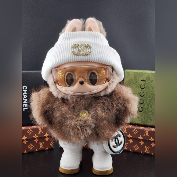 Accessories - Fits Labubu White Fur Boots Clothes
